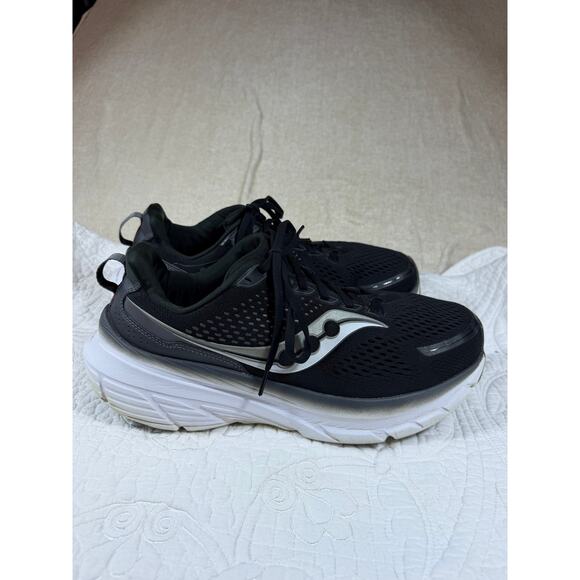 Saucony Men\'s Black White 10.5 Guide 17 Lace Up Running Shoes Stability Comfort main image 4